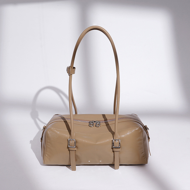 Niche Large Capacity Commuter Women's Bag Versatile Genuine Leather Fashion Handbag Shoulder Bag Minimalist New High-End Underarm Bag - Thumbnail 3
