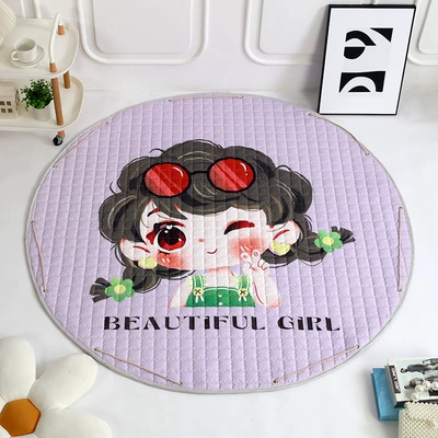 Floor Mat Kids Parent-Child | Avtomobil döşəmə paspasları - little-girl-diameter-145cm