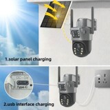 Камера видеонаблюдения, мобильный телефон для домашнего использования, радио-няня на солнечной энергии, 360 градусов, 4G