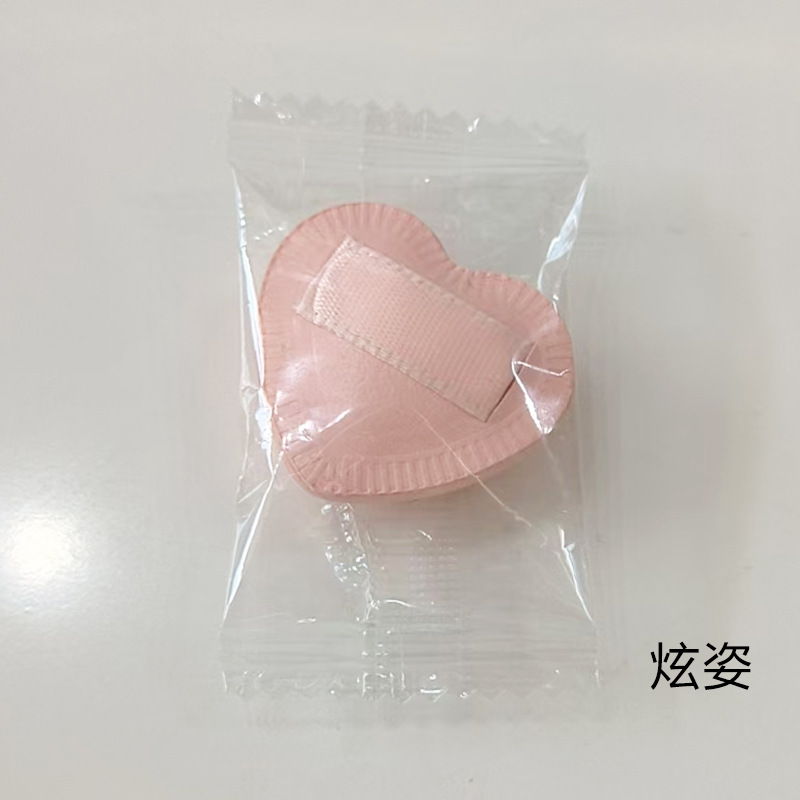 ハート型フィンガーミニマシュマロパフスポンジメイクアップブラッシュファンデーションコンシーラーウェット＆ドライメイクアップツール|undefined