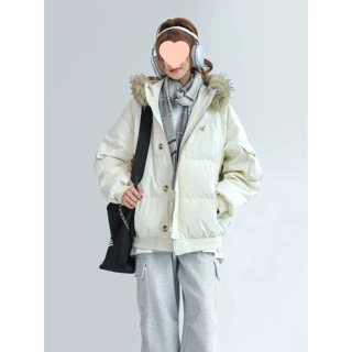 2026冬季新品连帽羽绒棉服女短款韩系学院风小个子面包服棉衣外套