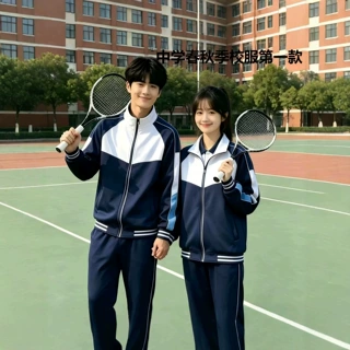 沈阳市统一标准中学第一款春秋长袖校服套装小学第二款服装班服