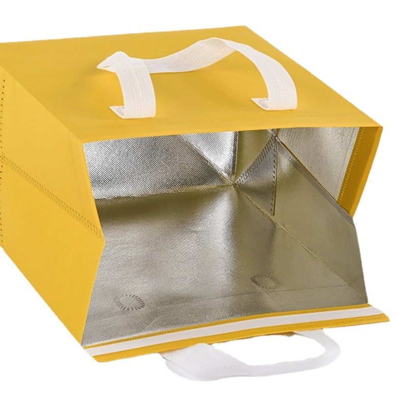 Термоизоляционная сумка для еды из нетканого материала оптом, композитная упаковка для еды из нетканого материала с печатью логотипа