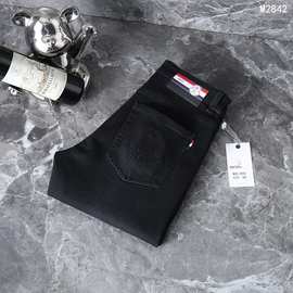 欧洲站M家2025男款黑色牛仔裤蒙家微弹柔软丹宁牛仔长裤正确版本