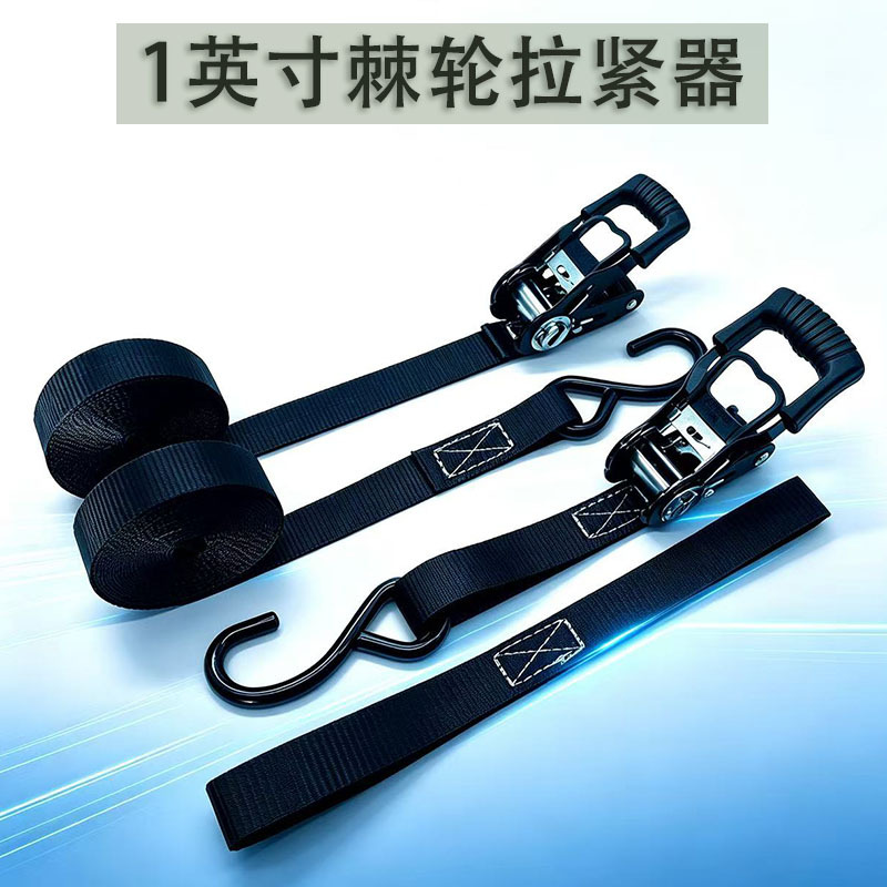 6cm Wide ratchet tensioner wholesale polypropylene double hook bundler cargo binding strap tensioner rope