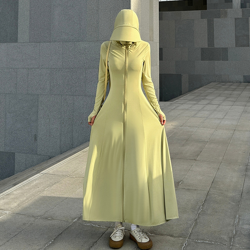 Sun Protection Clothing for Women, Summer Ice Silk Breathable Full-Body Long Uv Protection Sun Protection Clothing, Thin Coat, Sun Protection Clothing Dress
