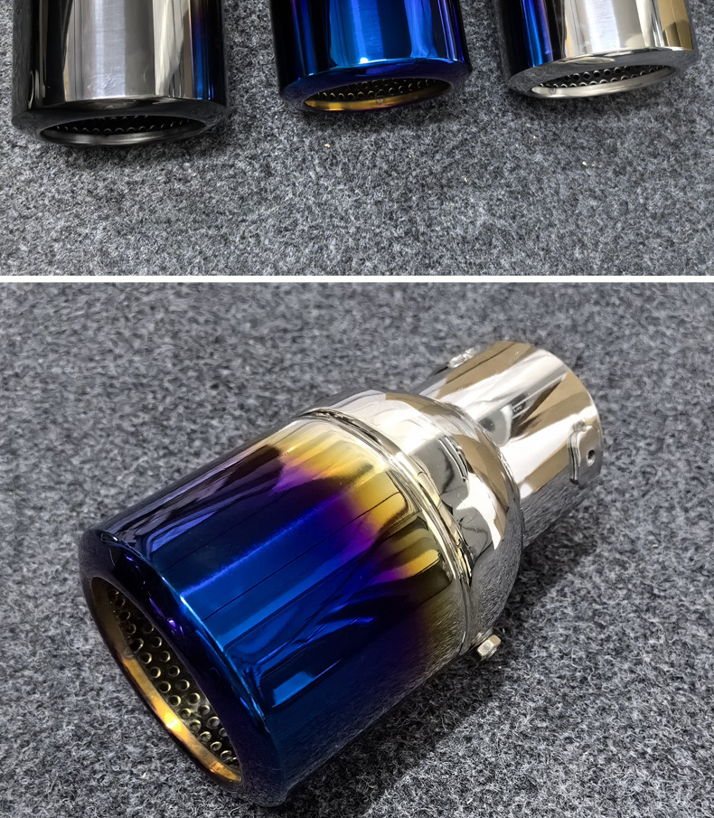 Automobile exhaust pipe tail throat stainless steel muffler modified special rotating tail throat new suitable for a variety of models