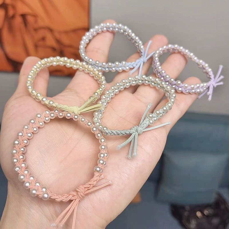 Резинка для волос, ткачёное bracelet, хвостик, аксессуар для волос