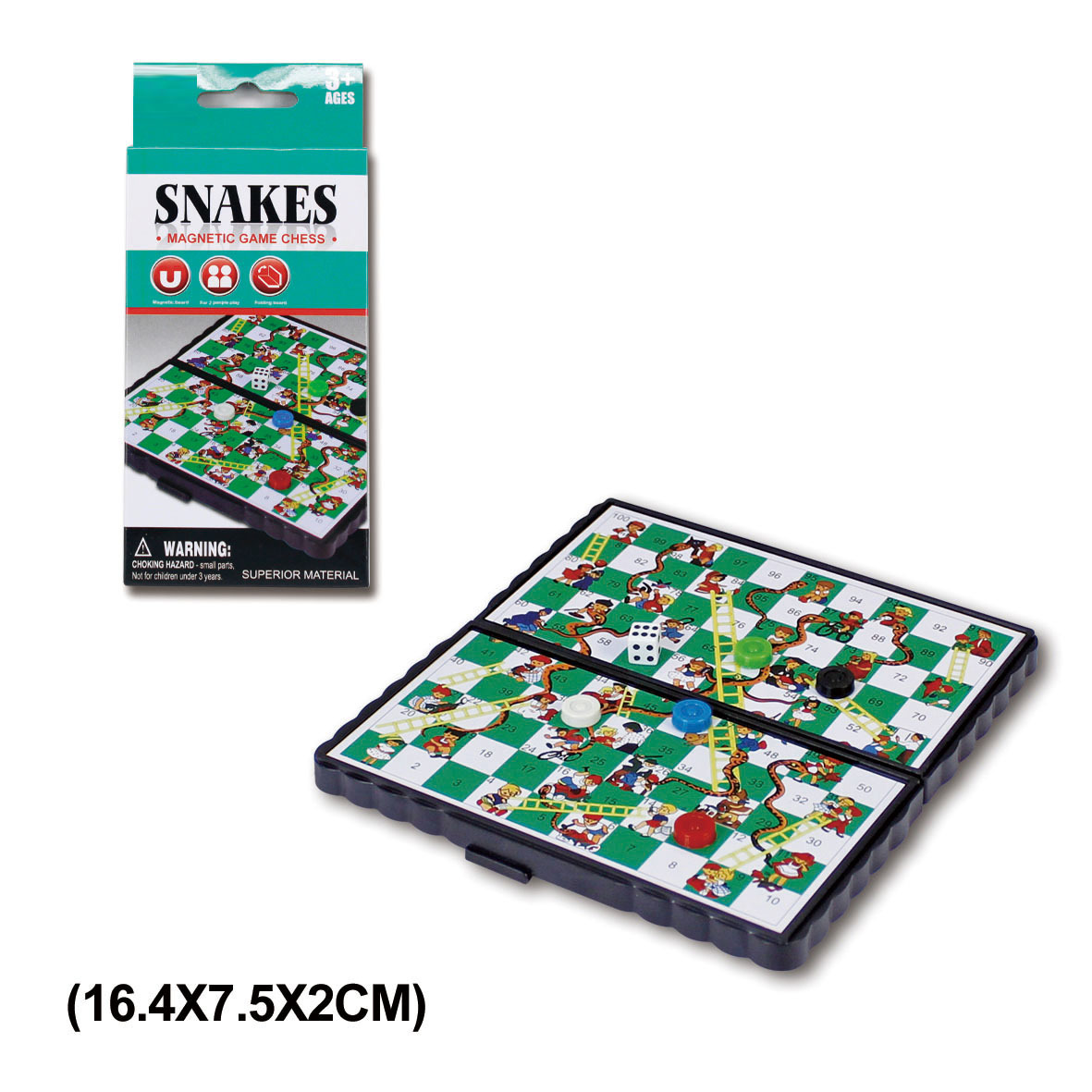 Магнитные змеи и лестницы в шахматном цвете