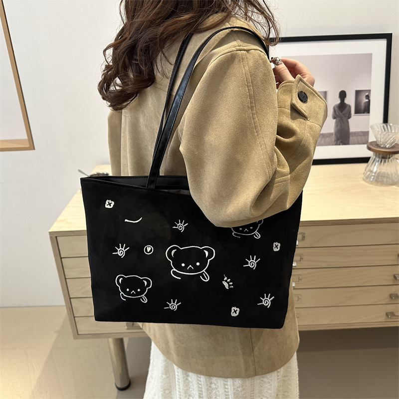 Casual bolsa de tela de gran capacidad para mujeres 2024 nueva moda para salir bolsa de compras portátil de viaje mochila