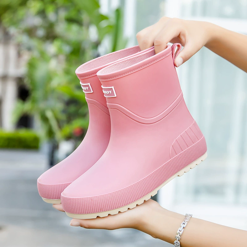[Прямая поставка с фабрики] женские резиновые сапоги, мягкие бахилы, утолщенная износостойкая резиновая обувь, модная верхняя одежда с низким верхом, короткие резиновые сапоги, женские