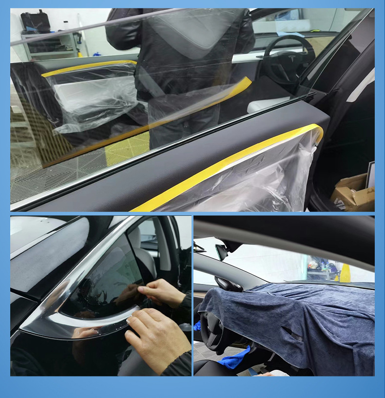 Automobile glass film explosion-proof sunscreen high heat insulation solar film solid color double-layer magnetron thermal reflective film factory direct sales