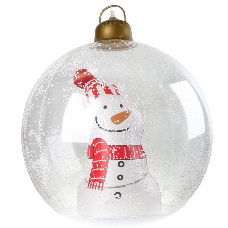 国境を越えた新しいクリスマス装飾品祝日屋外庭園配置漫画透明PVCインフレータブルクリスマスボール|undefined