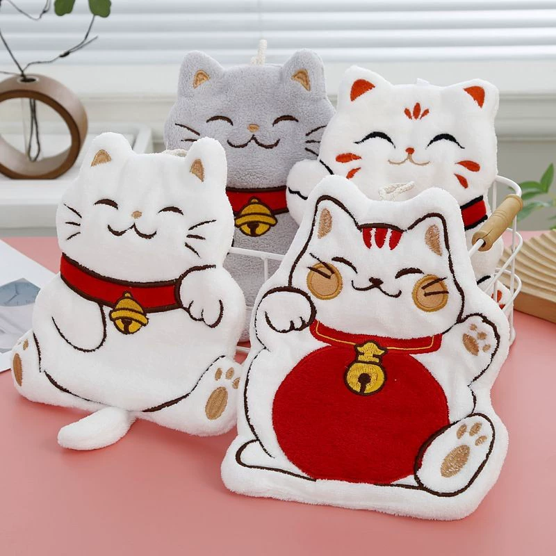 Коралловое мультяшное полотенце, для удачи, влагопоглощающее