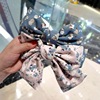 Big bow Hairpin Chiffon Broken flowers Spring girl Hindbrain Card issuance Ponytail Hairdressing Sweet Top clamp