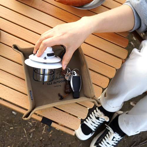 Outdoor Expandable Storage Tray Home Travel Storage Box Camping Portable Foldable Square Mess Storage Tray Wholesale