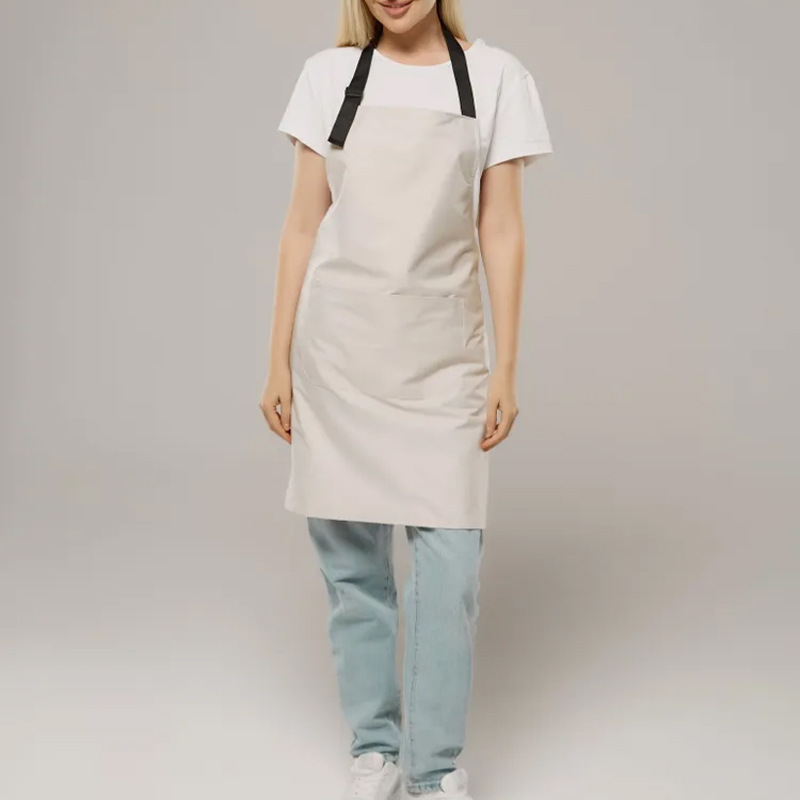 Delantal de poliéster de Amazon transfronterizo, impermeable para hombres y mujeres, restaurante de té con leche, supermercado, tienda de frutas, ropa de trabajo, delantal