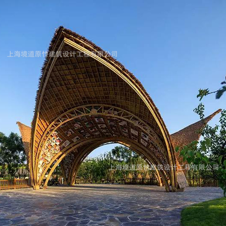 竹建筑 文旅竹子建筑 异形竹景观 竹结构（设计+建造）境道竹构-阿里巴巴