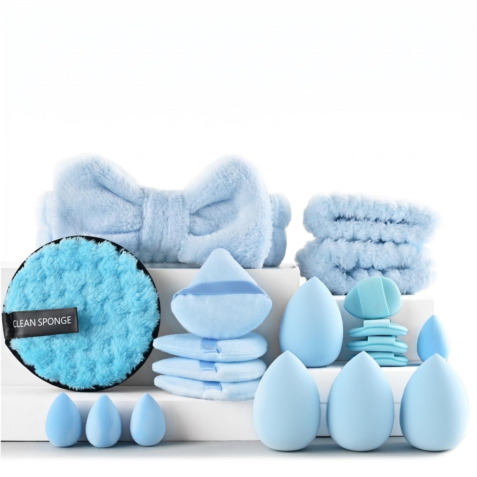 Inventario personalizado transfronterizo 46 piezas de herramientas de maquillaje conjunto de cepillo de maquillaje en polvo flotar cinturón de cabello conjunto completo de artículos de maquillaje al por mayor