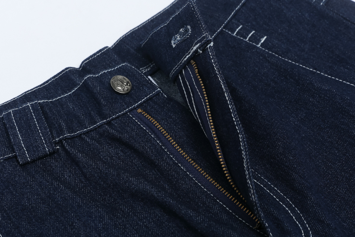 Herr denim shorts chicano stil med blomsterbroderi_voghion.com