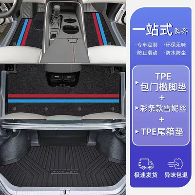 Ayaqaltılar (Kovriklər), Pad 25 24 Pack Threshold TPE - 25-hybrid-models-toyota-avalonhigh-end-full-surround-double-layer-color-strips-package-door-sill-mats-chenille-carpets-trunk-mats