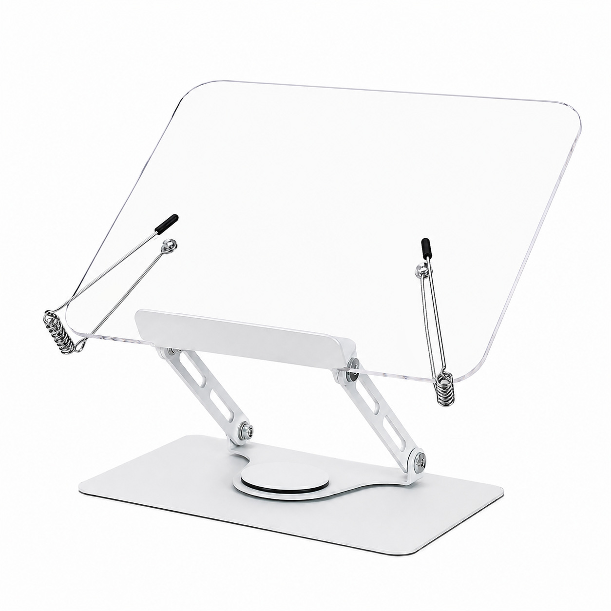 Reading, white acrylic steel frame