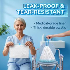 加厚应急尿袋抽绳垃圾袋有吸水垫便桶便盆移动马桶坐便器户外老人