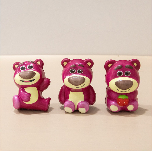 Juegos de descompresión de fresa oso pellizco pellizco juguete de ventilación PU rebote lento descompresión artefacto regalo tamaño muñeca