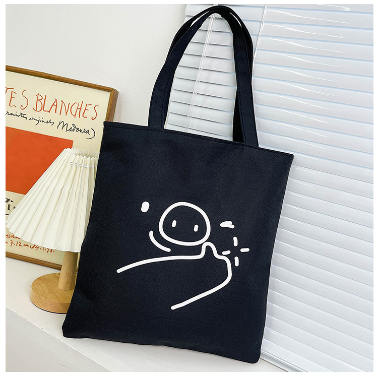 Women's Large Canvas Cartoon Classic Style Zipper Canvas Bag display picture 13