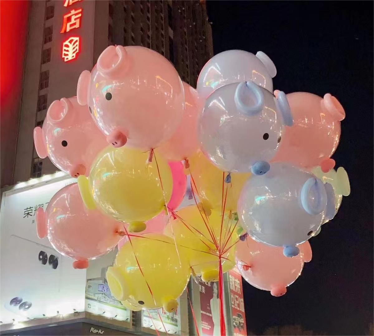 플라잉 피그 풍선 (혼합 색) [플라잉 가스 자체 제공]]