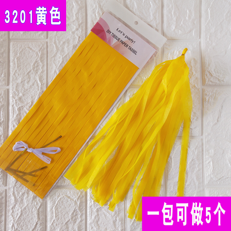 Fijación de papel al por mayor 5 / paquete de cinta de color tirar de flores decoración de la habitación de bodas suministros de fiesta europeos y estadounidenses