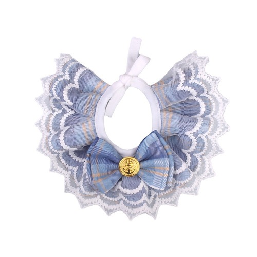 Cute Princess-Style Lace Bibs with Doggy Bow Ties, Pet Accessories Wholesale