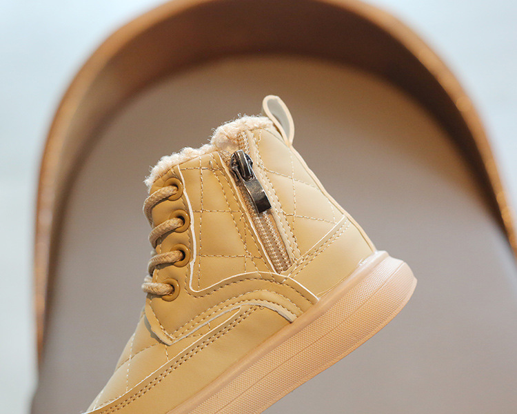 Lasten lyhyet saappaat Talvivauvat pojat ja tytöt Iso puuvilla brittiläinen lampaan turkki pieni ja keskikokoinen lasten_voghion.com