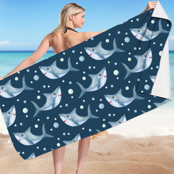 Cartoon beach shark