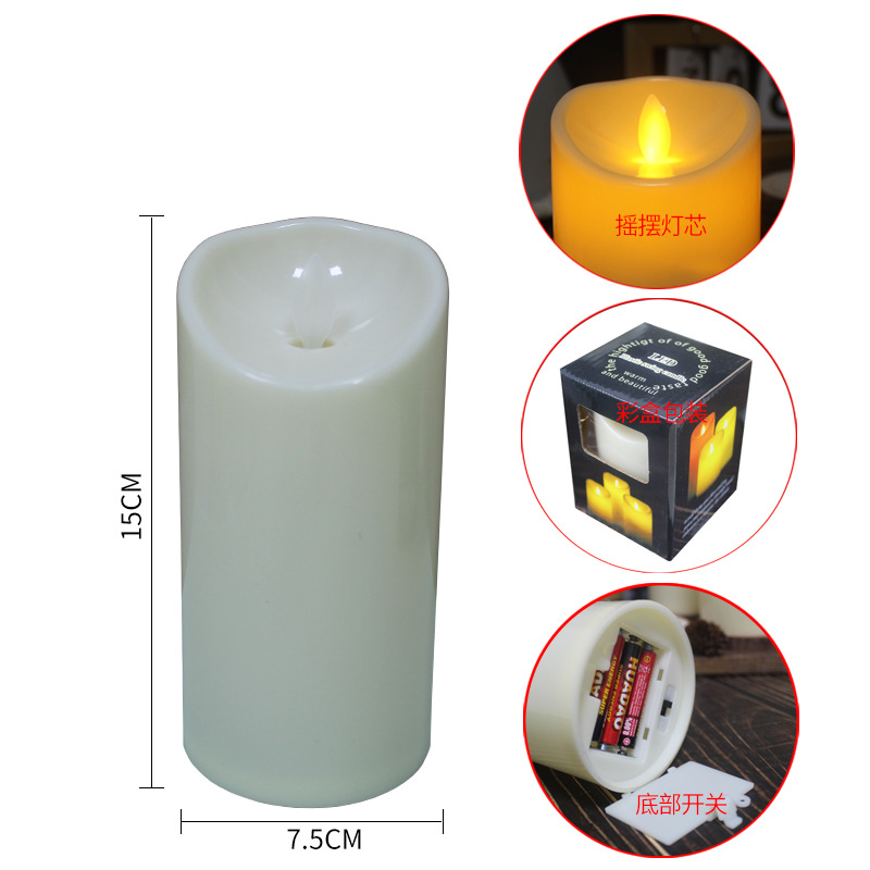 LED vela electrónica de control remoto concierto de boda sin humo falso vela guión matar decoración de cumpleaños romántico transfronterizo