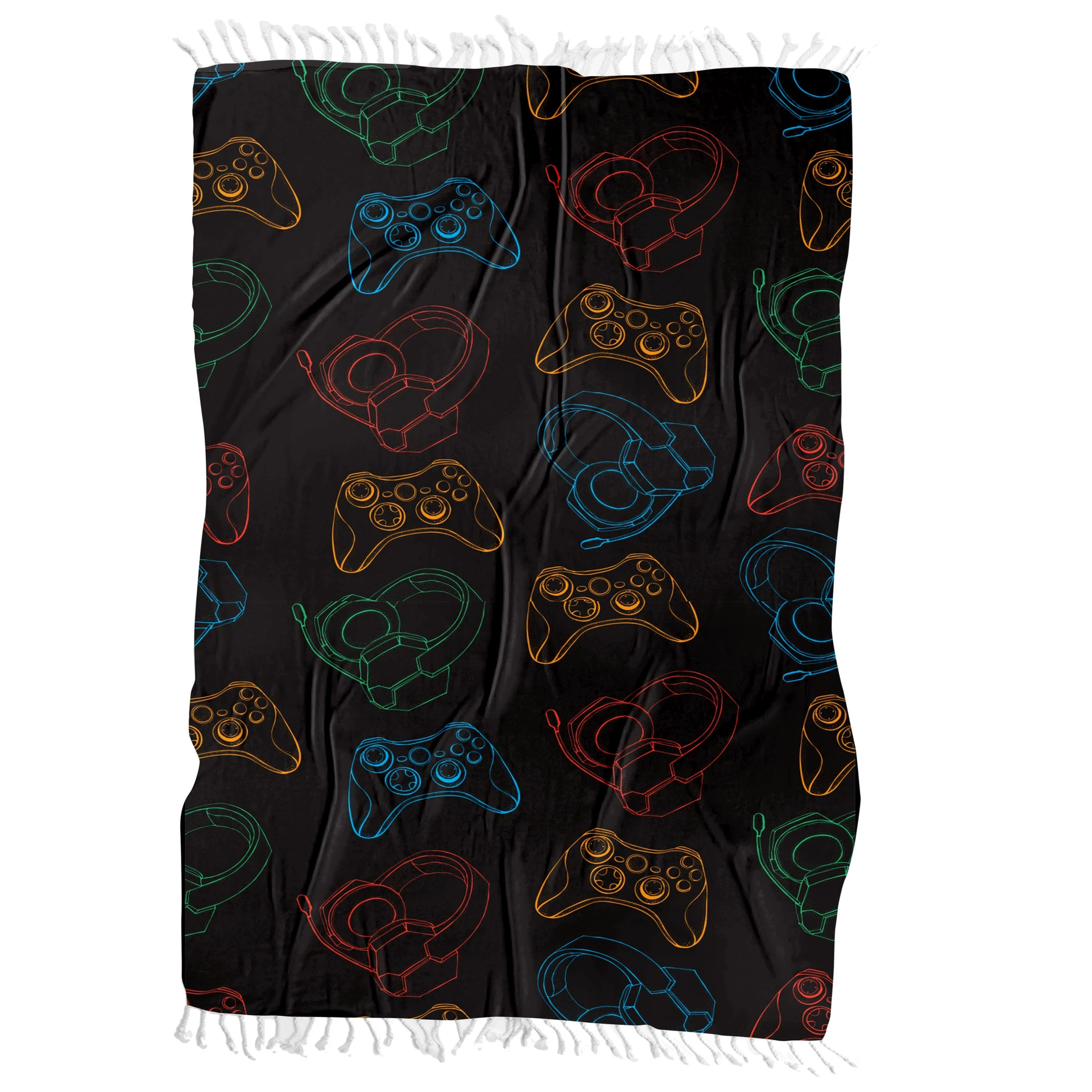 Square beach rectangular pillow, bath towel, 3D