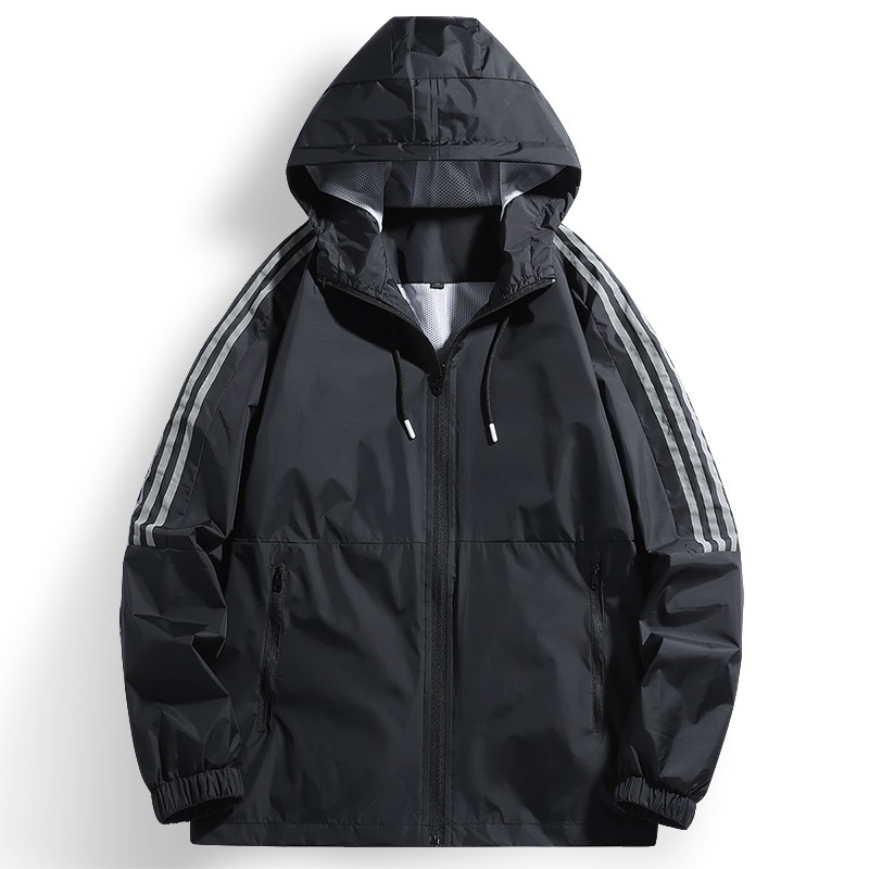 Tejido de nylon de alta calidad chaqueta deportiva chaqueta con capuz para hombre abrigo delgado al aire libre chaqueta casual para hombres image 6