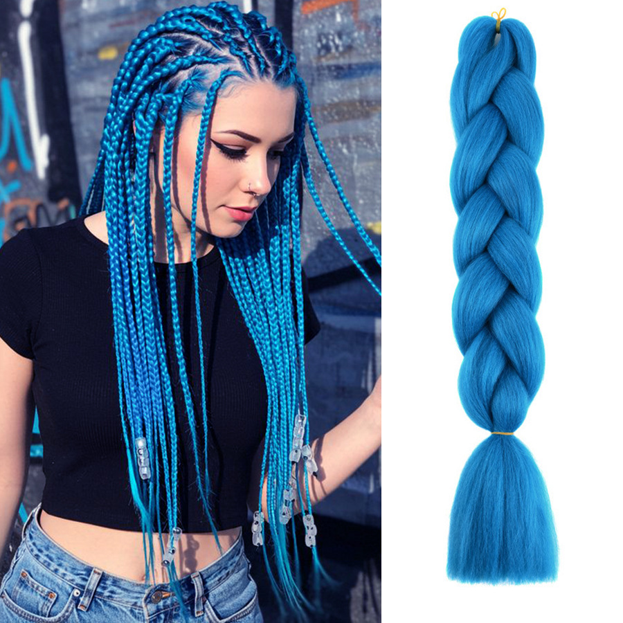 Trenzas Africanas Sintéticas de Fibra de Alta Temperatura para Crochet image 36