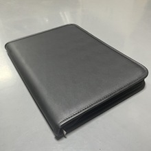 东莞厂家PU仿皮多功能文件夹 A4拉链多卡位经理夹 商务皮质文件包