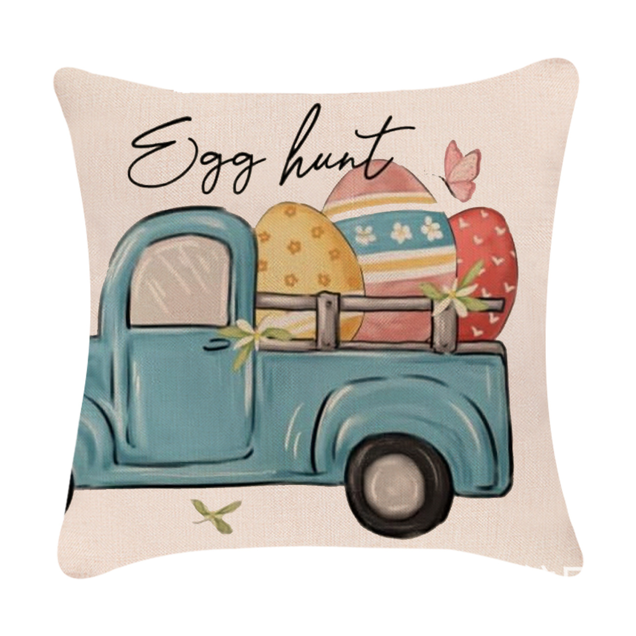 Easter Simple Style Rabbit Letter Linen Pillow Cases Couch & Sofa Decor display picture 14