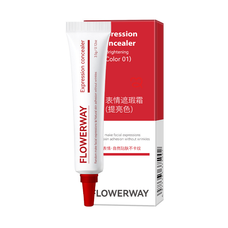 FLOWERWAY エクスプレッション コンシーラー クリーム ジャイアント コンシーラー 軽くて保湿力が高く、長持ちし、粉がつきにくく、防水性と耐汗性のコンシーラー|undefined