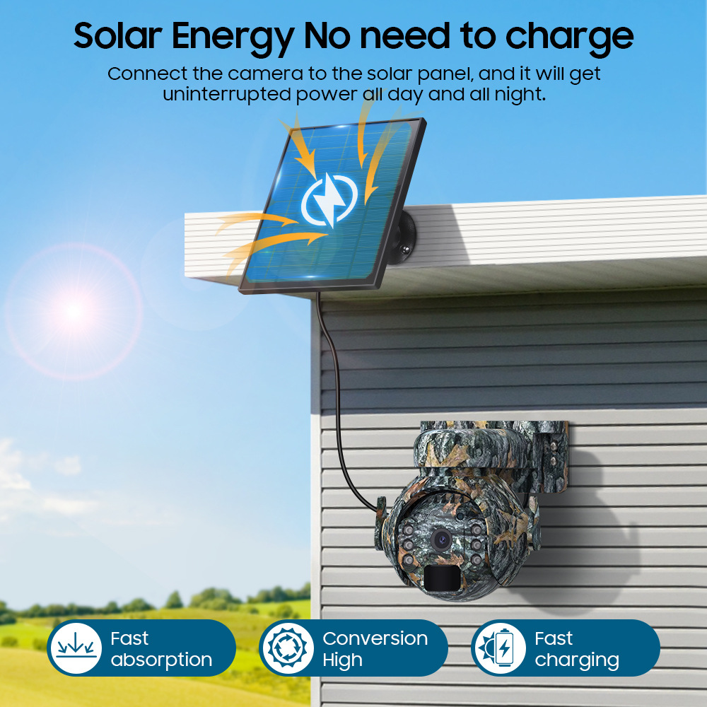 Amazon nueva cámara solar camuflaje al aire libre cámara de detección de animales 4G Monitor solar