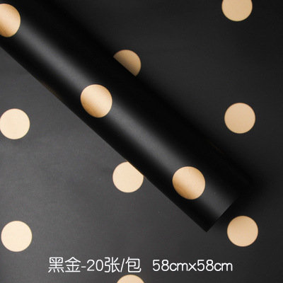 Película de caramelo-punto de onda-oro negro; 1 paquete