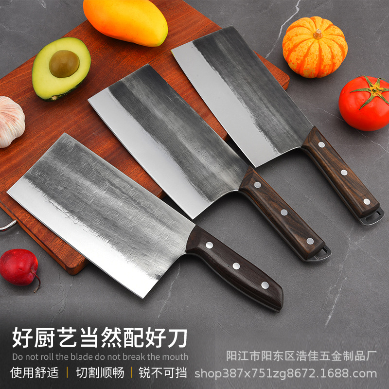 Hand Forging Kitchen Knife Kitchen Chinese Chopping Dual-purpose Knife Stainless Steel Kitchen Knife Special Chef Kitchen Knife Household Commercial