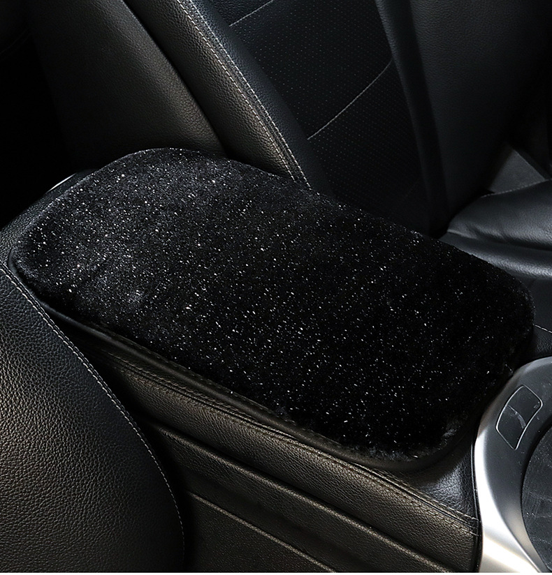 Steering wheel cover car handle cover starry sky winter mink plush warm winter armrest box cushion car seat rear seat