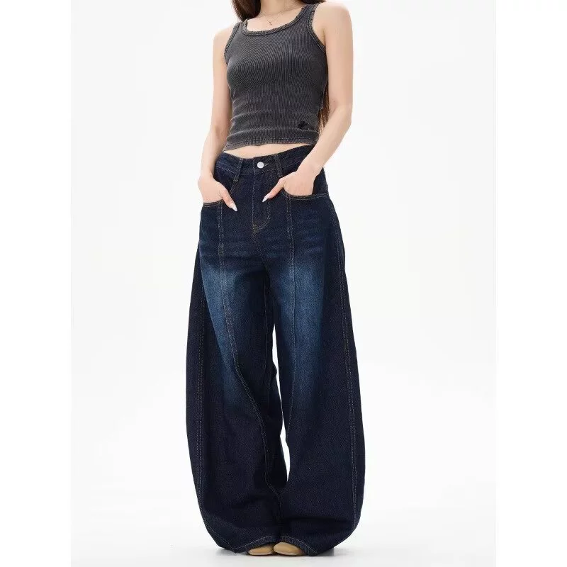 Дизайнерский потертый жилет в женском стиле, бахромчатый верх без рукавов, новые брюки в пол 2025 года