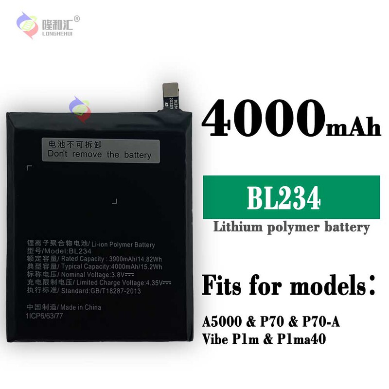 Suitable for Lenovo A5000/P70/Vibe P1M/P1Ma40 Mobile Phone Battery Bl234 Brand New Battery Board Wholesale