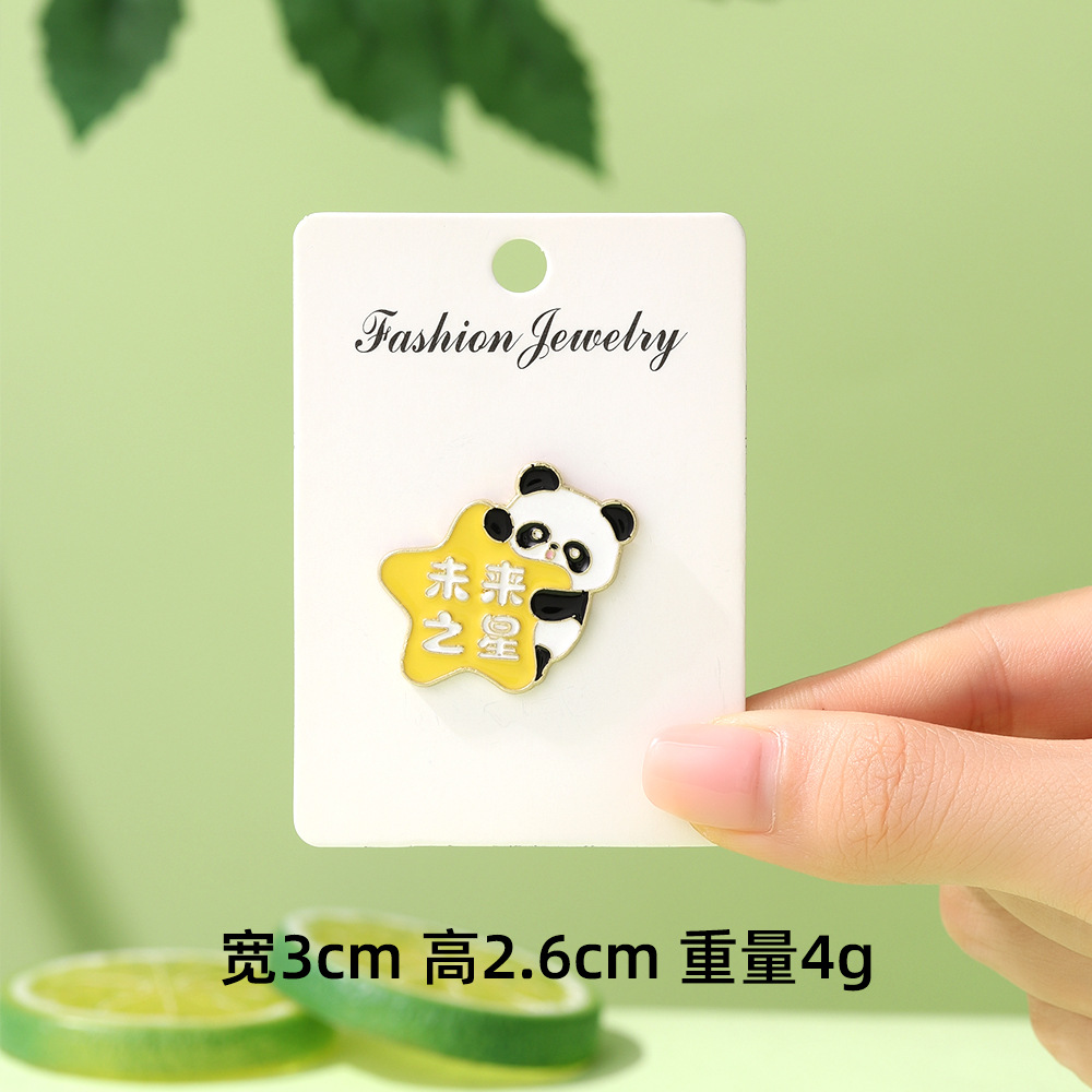 Dibujos animados lindo panda flor flor broche colección de la familia panda animal metal insignia accesorios de ropa para niños regalos