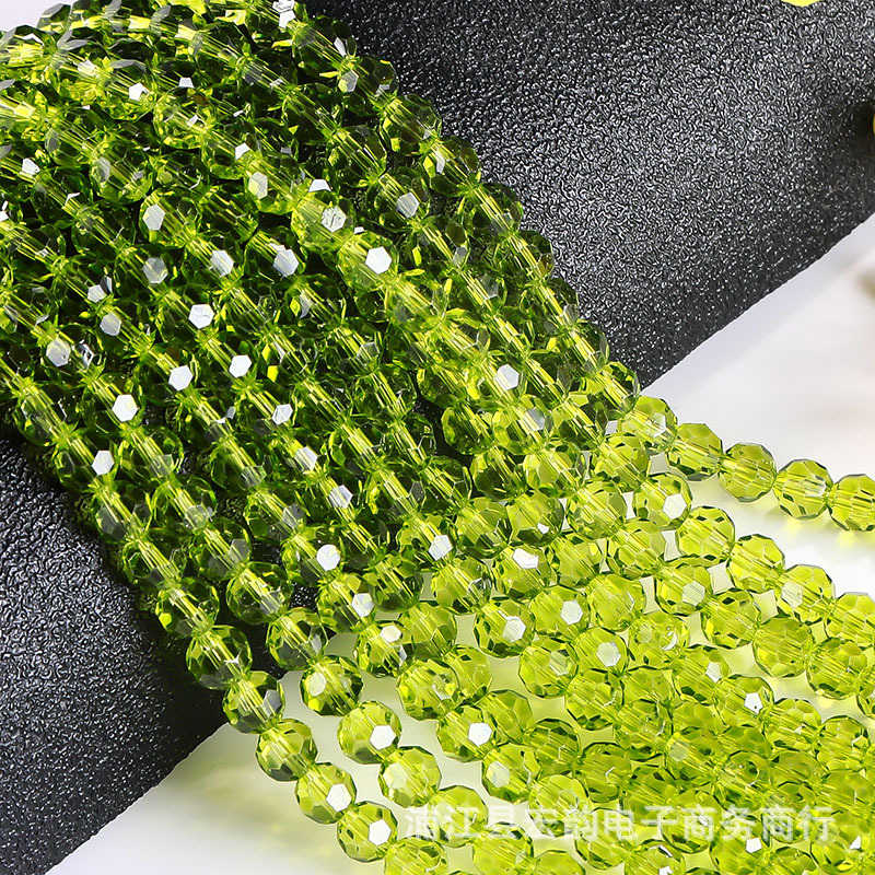 Un lote de 32 lados cuentas de tierra de cristal de color cuentas de fútbol de equipaje accesorios de ropa de bricolaje accesorios de joyería