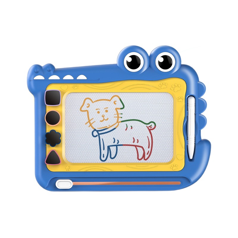 Ventas transfronterizas calientes para niños pequeños cocodrilo tablero de pintura magnético juguetes tablero de graffiti con pie de mesa pintura regalo de jardín de infantes